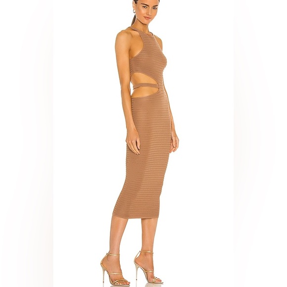 x REVOLVE Athena Midi Dress in MushroomMichael Costello size XS - Picture 2 of 9